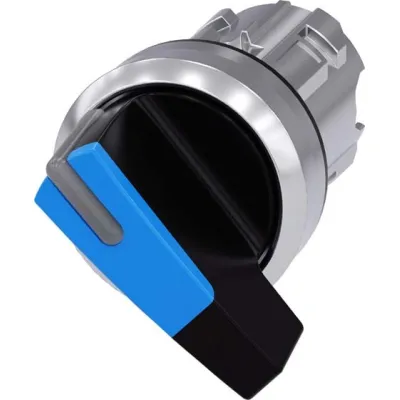 Siemens Knebelschalter 3SU1052-2CF50-0AA0 | SIRIUS ACT | beleuchtbar | 2 Stellungen | verrastend | 22mm | Metall | blau