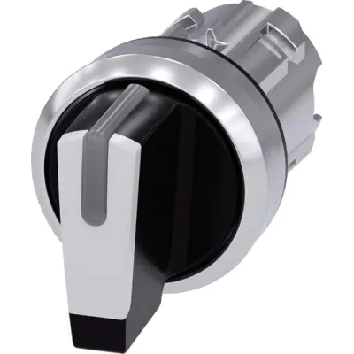 Siemens Knebelschalter 3SU1052-2BM60-0AA0 | 3-stufig beleuchtbar | 22mm | Metall | IP68 | rund | weiß