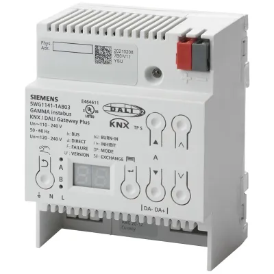 Siemens KNX DALI Gateway plus N 141/03 | 1 Kanal | 230V | DALI-2 | LED-Anzeige | IP20 | REG | 5WG1141-1AB03