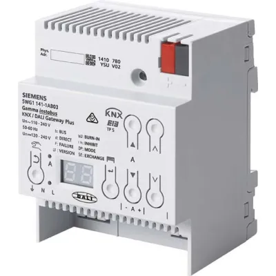 Siemens KNX DALI Gateway plus N 141/03 | 1 Kanal | 230V | DALI-2 | LED-Anzeige | IP20 | REG | 5WG1141-1AB03