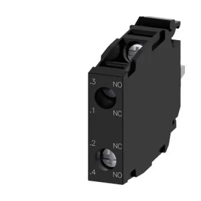 Siemens Kontaktmodul 3SU1400-1AA10-1FA0 | 1 Wechsler | 1 Öffner | Schraubanschluss | 4A AC | SIRIUS ACT | Schwarz