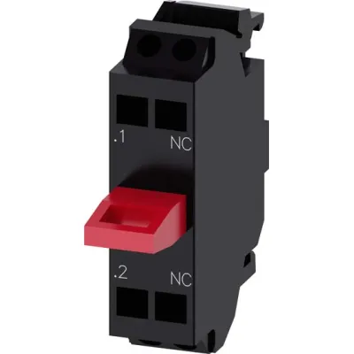 Siemens Kontaktmodul 3SU1400-2AA10-3CA0 | 1 Schaltglied 1Öffner | Federzuganschluss | Bodenbefestigung | 6A AC | Schwarz