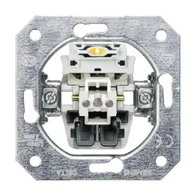 Siemens Kontroll-Wechselschalter-Einsatz | DELTA UP | beleuchtet | 10A | 250V | IP20 | Metall | 1-fach