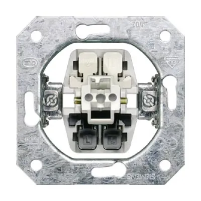 Siemens Kreuzschalter-Einsatz 5TA2117 DELTA | Unterputz | 10A 250V | Metall | IP20 | 1-fach | halogenfrei