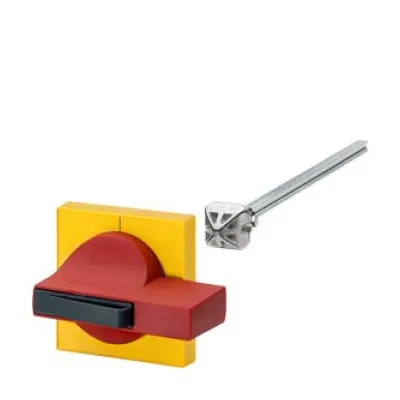Siemens Drehantrieb 8UC72223BB20 für Lasttrennschalter | abschließbar | Knebel rot | Blende gelb | 8x8mm | 3KL52/53