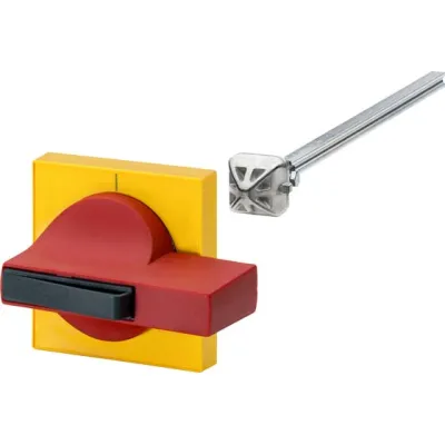 Siemens Drehantrieb 8UC72223BB20 für Lasttrennschalter | abschließbar | Knebel rot | Blende gelb | 8x8mm | 3KL52/53
