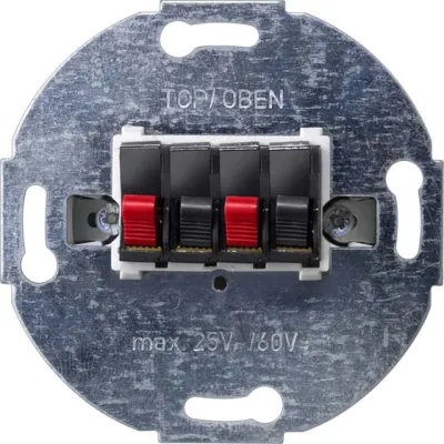 Siemens Lautsprecher-Anschlussdose 2-fach 5TG2468-2 | DELTA i-system | Unterputz | 25V AC 60V DC | halogenfrei | IP20