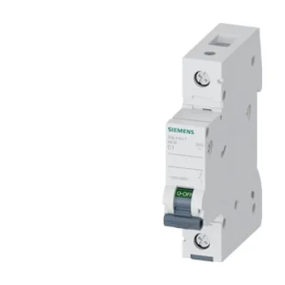 Siemens Leitungsschutzschalter 5SL4101-7 | 1-polig | C-Charakteristik | 1A | 230/400V | 10kA | 1 TE | AC/DC