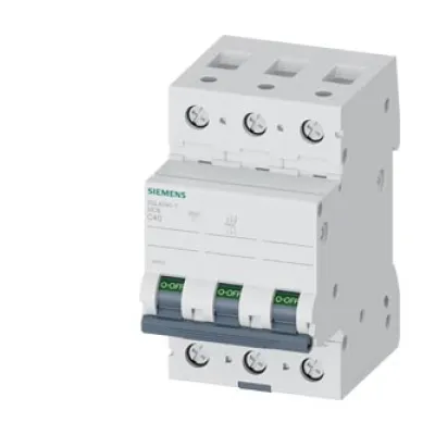 Siemens Leitungsschutzschalter 5SL4340-7 | 3-polig | C-Charakteristik | 40A | 400V | 10kA | 3 TE | IP20 | Weiß