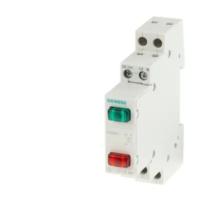 Siemens Leuchtmelder 5TE5801 | 2-fach | 230V AC | rot/grün | Hutschienenmontage | Glimmlampe | IP20 | 1 TE