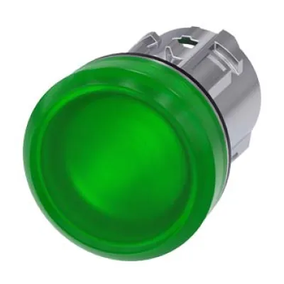 Siemens Leuchtmelder 3SU1051-6AA40-0AA0 | LED Signalleuchte rund 22mm | grün | hochglanz Metall | IP68