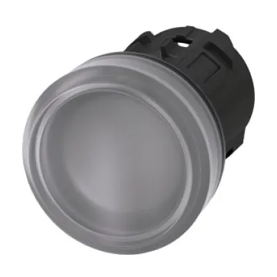 Siemens LED-Leuchtmelder 3SU1001-6AA70-0AA0 | 22mm | klar | hohe Linse | Kunststoff | IP68 | für Schalttafeln