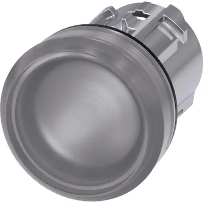 Siemens Leuchtmelder 3SU1051-6AA70-0AA0 | LED Signalleuchte | 22mm rund | klar | Metall | Front hoch | IP68 | SIRIUS ACT