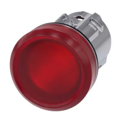 Siemens Leuchtmelder 3SU1051-6AA20-0AA0 | LED Signalleuchte 22mm rund | Metall hochglanz | Linse glatt | rot