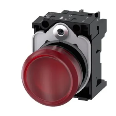 Siemens Leuchtmelder 3SU1106-6AA20-1AA0 | LED | rund | 22mm | AC 230V | IP67K | rot | Kunststoff