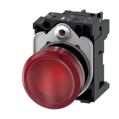 Siemens Leuchtmelder 3SU1156-6AA20-1AA0 | LED | 22mm | Metall | rot | AC 230V | Schraubanschluss | IP67K