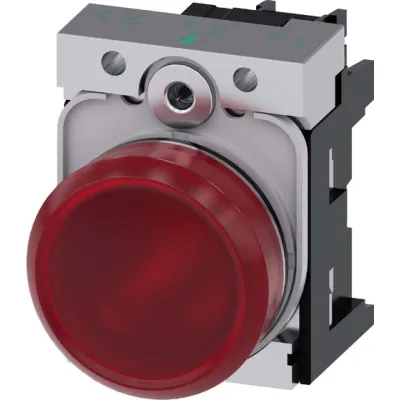 Siemens Leuchtmelder 3SU1156-6AA20-1AA0 | LED | 22mm | Metall | rot | AC 230V | Schraubanschluss | IP67K