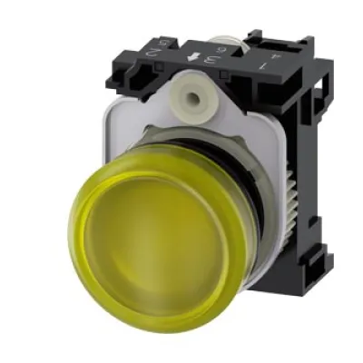 Siemens Leuchtmelder 3SU1102-6AA30-1AA0 | LED | 22mm rund | gelb | AC/DC 24V | IP67K | Kunststoff-Linse