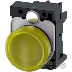 Siemens IS Leuchtmelder gelb, Linse, glat 3SU1102-6AA30-1AA0