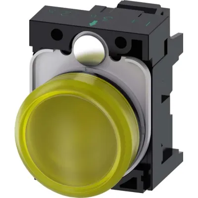 Siemens Leuchtmelder 3SU1102-6AA30-3AA0 | LED | 22mm rund | gelb | Kunststoff | IP67K | AC/DC 24V | SIRIUS ACT