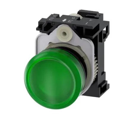 Siemens Leuchtmelder 3SU1102-6AA40-3AA0 | LED | 22mm rund | grün | IP67K | AC/DC 24V | SIRIUS ACT | Kunststoff