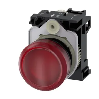 Siemens Leuchtmelder 3SU1102-6AA20-1AA0 | LED | rund | 22mm | rot | IP67K | AC/DC 24V | SIRIUS ACT | für Schalttafeln