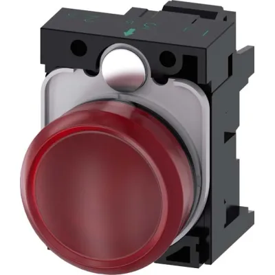 Siemens Leuchtmelder 3SU1102-6AA20-3AA0 | LED 24V AC/DC | rund 22mm | rot | SIRIUS ACT | Kunststoff | IP67K