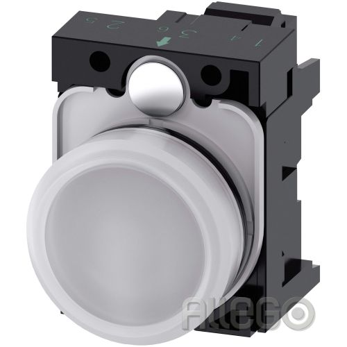 Bild: Siemens IS Leuchtmelder weiß, Linse, glat 3SU1102-6AA60-3AA0