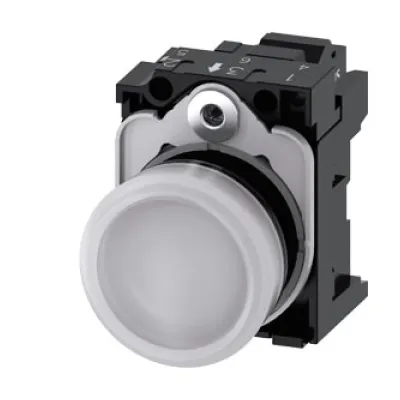 Siemens Leuchtmelder 3SU1102-6AA60-3AA0 | LED 24V AC/DC | rund Ø22mm | SIRIUS ACT | weiß | IP67K | Kunststoff