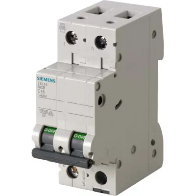 Siemens Leitungsschutzschalter 5SL4516-6 | B 16A | 1+N-polig | 230V | 10kA | 2TE | Installationsmaterial