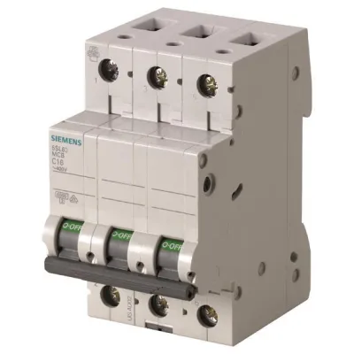 Siemens Leitungsschutzschalter 5SL6306-6 | 3-polig | B-Charakteristik | 6A | 400V | 6kA | DIN-Schiene | IP20 | 70mm
