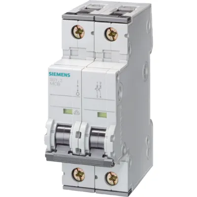 Siemens Leitungsschutzschalter | 5SY4210-7 | 2-polig | C 10A | 400V | 10kA | AC/DC | Wohn- & Industrieanlagen | Schwarz