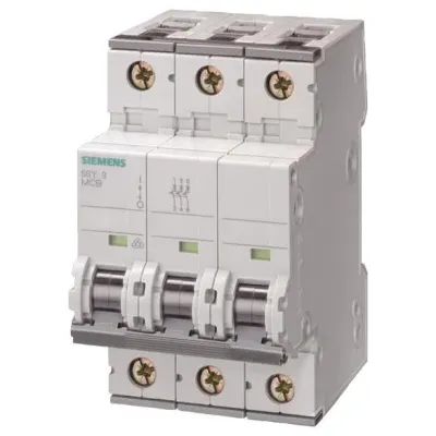 Siemens Leitungsschutzschalter | 3-polig | C-Charakteristik | 4A | 400V | 6kA | 70mm | IP20