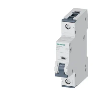 Siemens Leitungsschutzschalter 5SY4106-7 | 1-polig | C 6A | 10kA | 230/400V | MCB Sicherungsautomat | Schwarz | 70mm