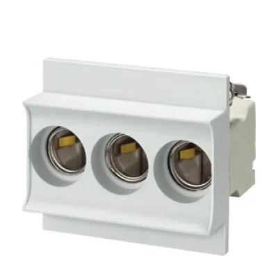 Siemens Neozed-Sicherungssockel 5SG5653 | D02 | 3-polig | 63A | 400V | Porzellan | DIN-Schiene | mit Abdeckung
