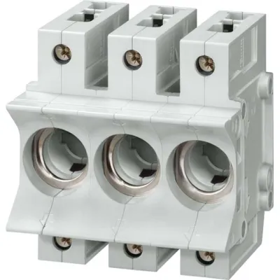 Siemens Neozed Sicherungssockel D01 3-polig | 16A | 400V | DIN-Schiene | berührungsgeschützt | Weiß