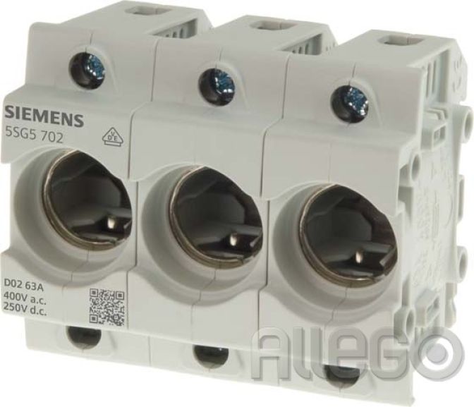 Siemens IS Neozed-Sicherungssockel Gr.D02 3-polig 5SG5702