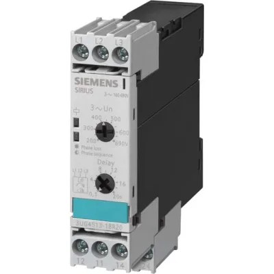 Siemens Überwachungsrelais 3UG4513-1BR20 | Phasenüberwachung | 160-690V AC | 2 Wechsler | Schraubanschluss