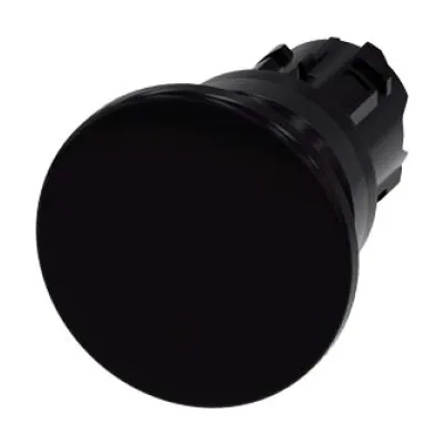 Siemens Pilzdrucktaster 3SU1000-1BD10-0AA0 | 22mm rund | Kunststoff | schwarz | IP68 | 40mm Kappe | tastend