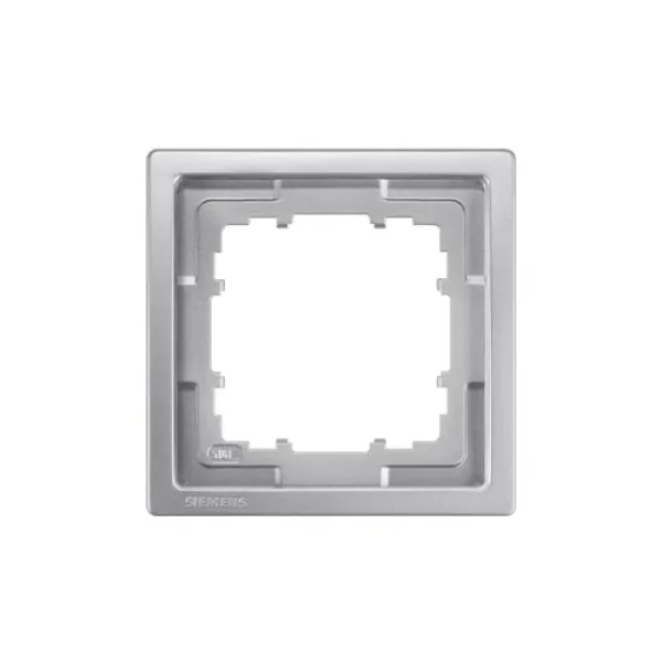 Siemens Rahmen 1-fach 5TG1321-1 | DELTA style | 82x82mm | platin-metallic | Kunststoff glänzend | IP20