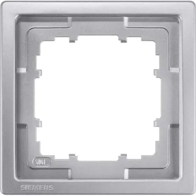 Siemens Rahmen 1-fach 5TG1321-1 | DELTA style | 82x82mm | platin-metallic | Kunststoff glänzend | IP20