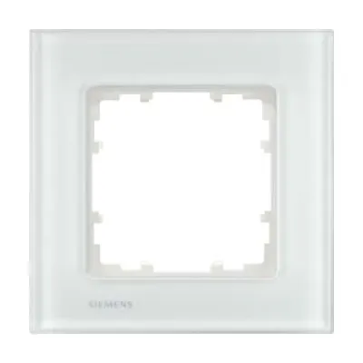 Siemens Rahmen 1-fach 5TG1201-1 Delta Miro Glas | Unterputz | IP20 | glänzend | weiß 90x90 mm