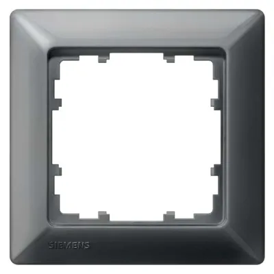Siemens Rahmen 1-fach 5TG2551-6 | DELTA line Schalterrahmen | 80x80mm | Kunststoff | flach | glänzend | carbon metallic