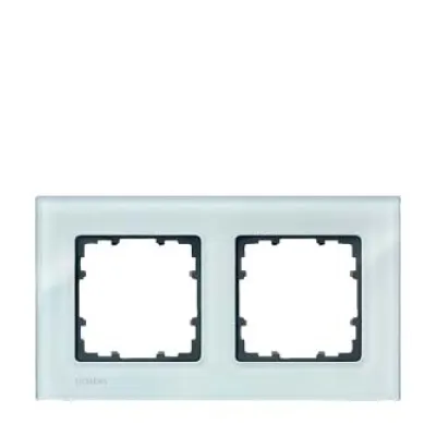 Siemens Delta Miro | 2-fach Rahmen Glas | 5TG1202 kristallgrün | 161x90mm | waagerecht/senkrecht | Echtglas Abdeckrahmen