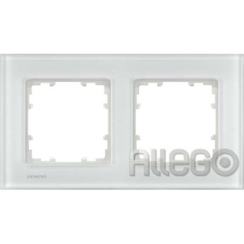 Bild: Siemens IS Rahmen 2-fach Delta Miro Glas,ws 5TG1202-1