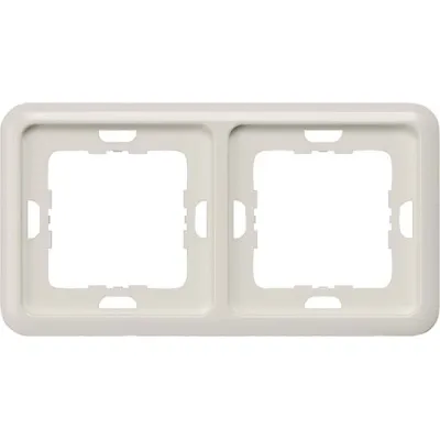 Siemens Rahmen 2-fach 5TG1772 DELTA profil | 151x80mm | Unterputz | Kunststoff Thermoplast | glänzend | silber