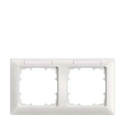 Siemens Rahmen 2-fach 5TG2552-1 | Schalterrahmen DELTA line | 151x80mm | Unterputz | waagrecht | Kunststoff | titanweiß