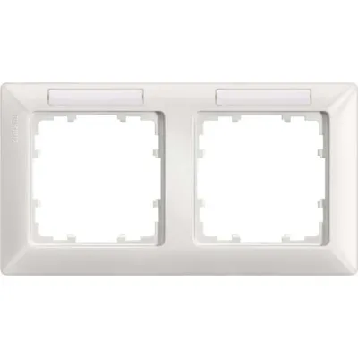 Siemens Rahmen 2-fach 5TG2552-1 | Schalterrahmen DELTA line | 151x80mm | Unterputz | waagrecht | Kunststoff | titanweiß