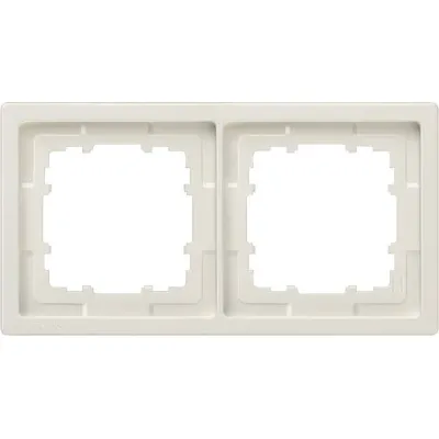 Siemens Rahmen 2-fach 5TG1322-1 | DELTA style | Unterputz Schalterrahmen | Kunststoff | 82x82 mm | platin-metallic