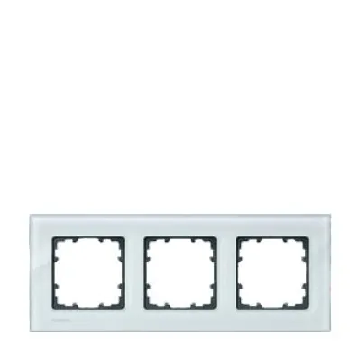 Siemens Rahmen 3-fach DELTA miro 5TG1203 | Glas kristallgrün | 232x90mm | Unterputz | horizontal & vertikal | IP20